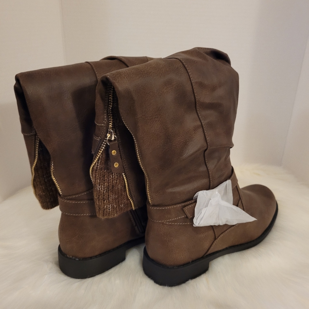 Shoe Dazzle Brown riding boots